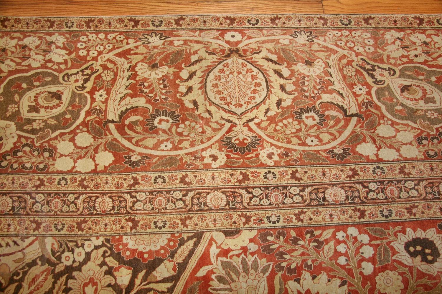 19th Century Oversized Antique Persian Tabriz Haji Jalili Carpet 21'2