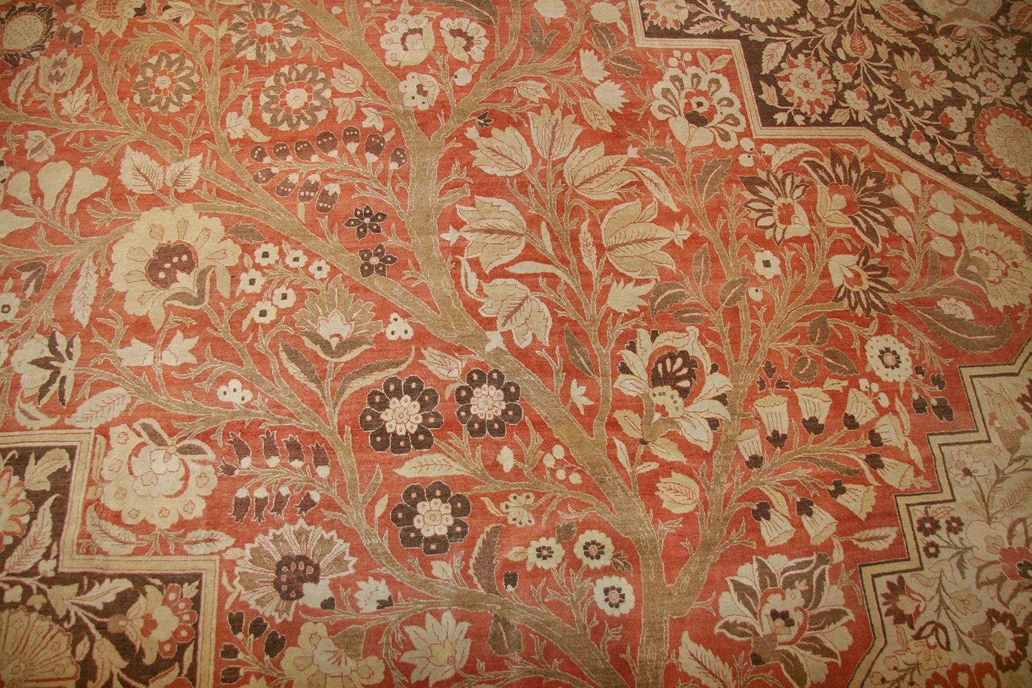 Wool Oversized Antique Persian Tabriz Haji Jalili Carpet 21'2