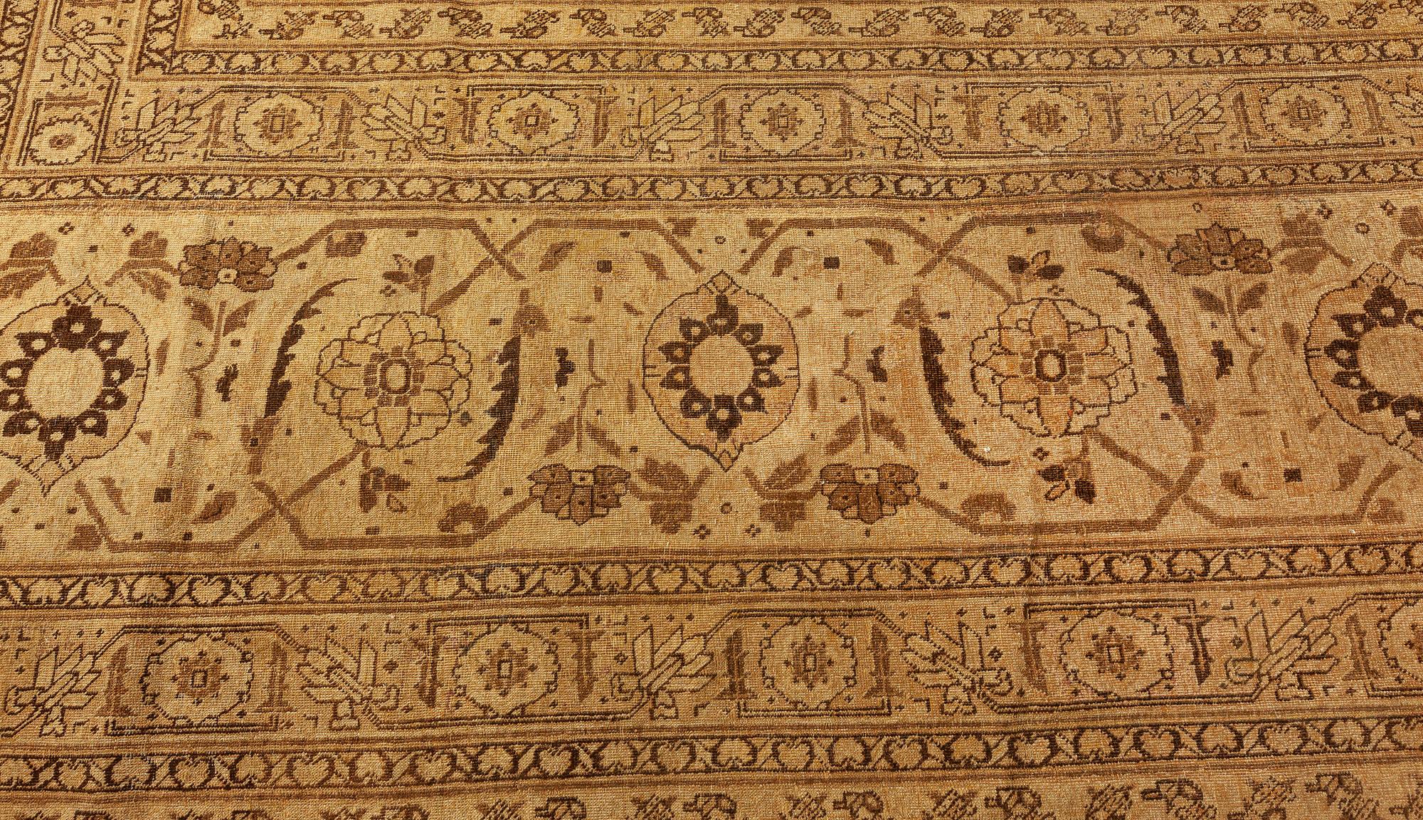 19th Century Oversized Antique Persian Tabriz Handmade wool Rug For Sale