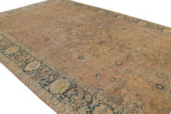 Oversized Antique Persian Tabriz Rug with Floral Patterns, from Rug & Kilim