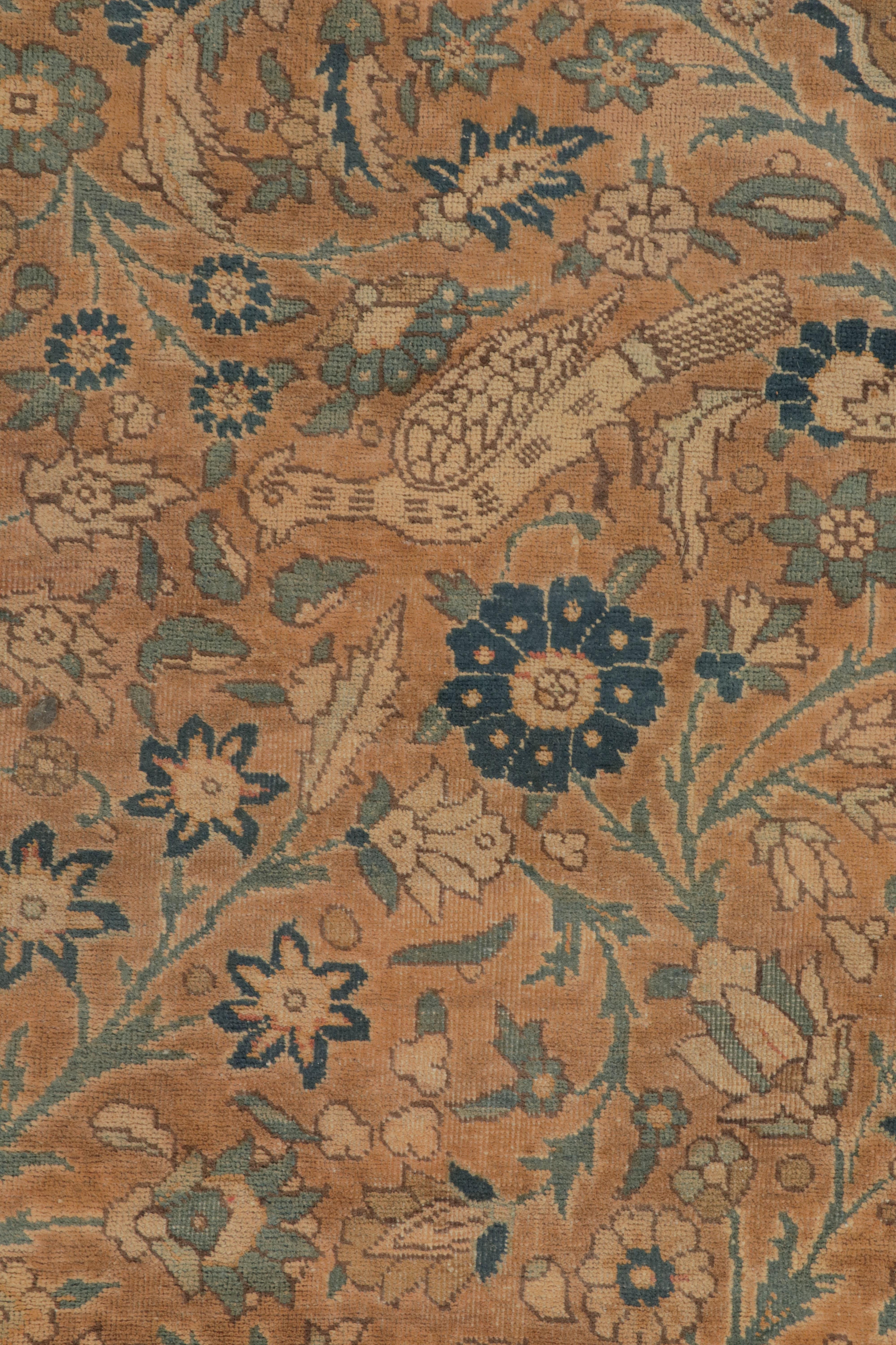 Noué à la main Tapis persan Tabriz surdimensionné à motifs floraux, de Rug & Kilim en vente