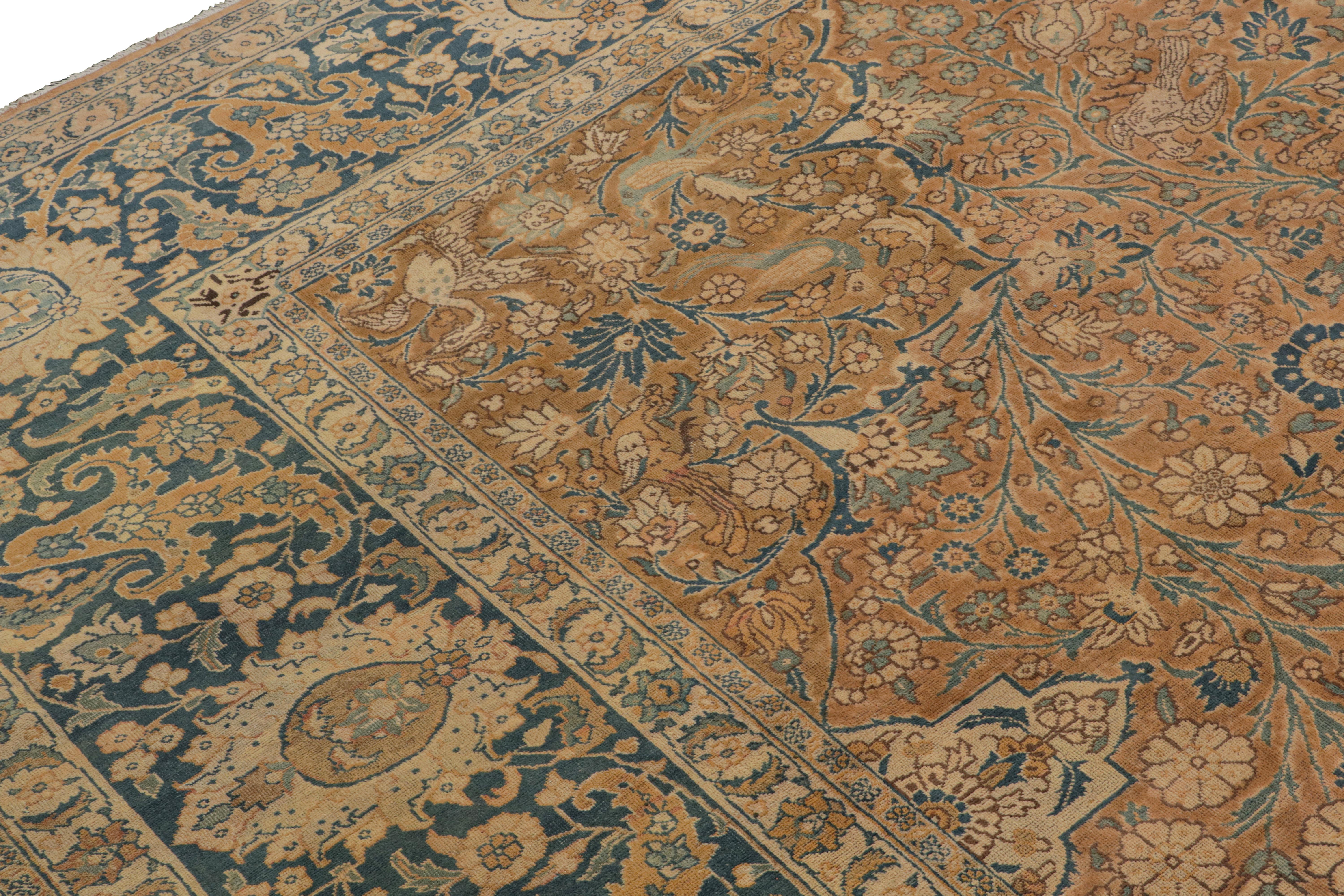 Début du 20ème siècle Tapis persan Tabriz surdimensionné à motifs floraux, de Rug & Kilim en vente