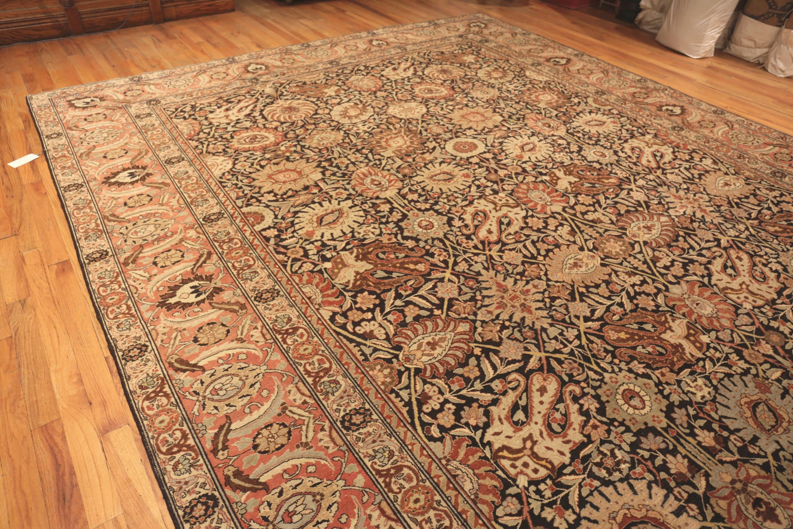 Antique Persian Tabriz Carpet. 12 ft 9 in x 20 ft 3 in For Sale 2