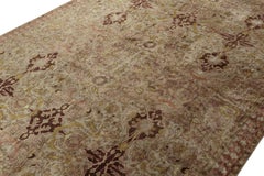 Oversized Antique Polonaise Rug in Pink with Floral Patterns  Rug & Kilim