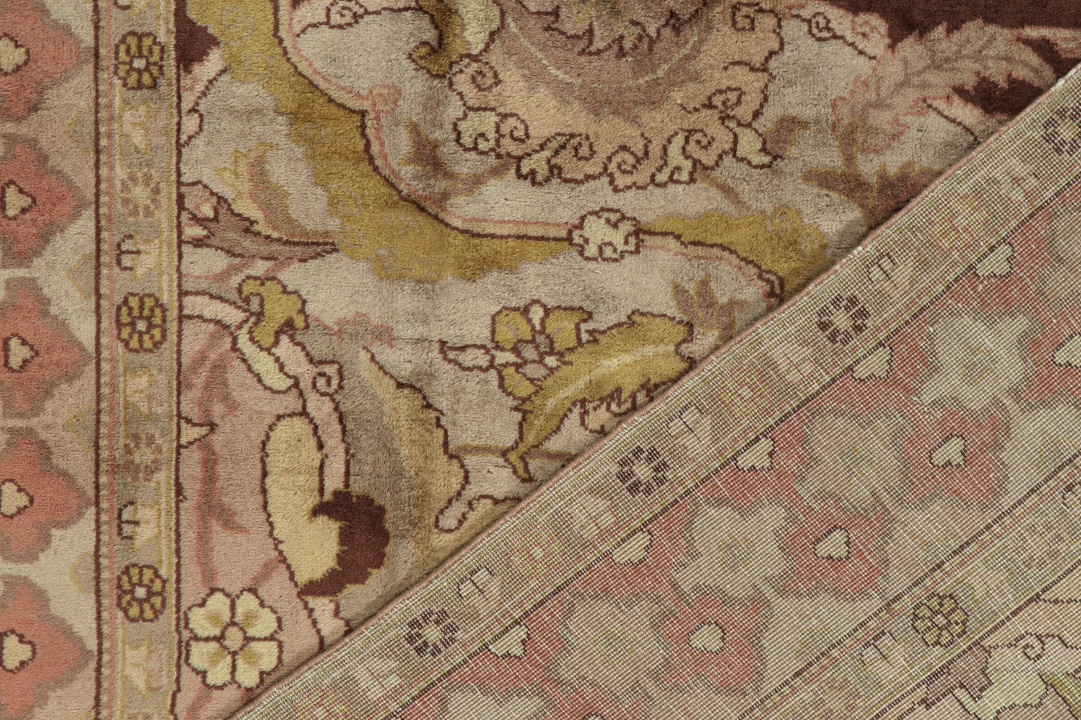 Oversized Antique Polonaise Rug in Pink with Floral Patterns  Rug & Kilim For Sale 1