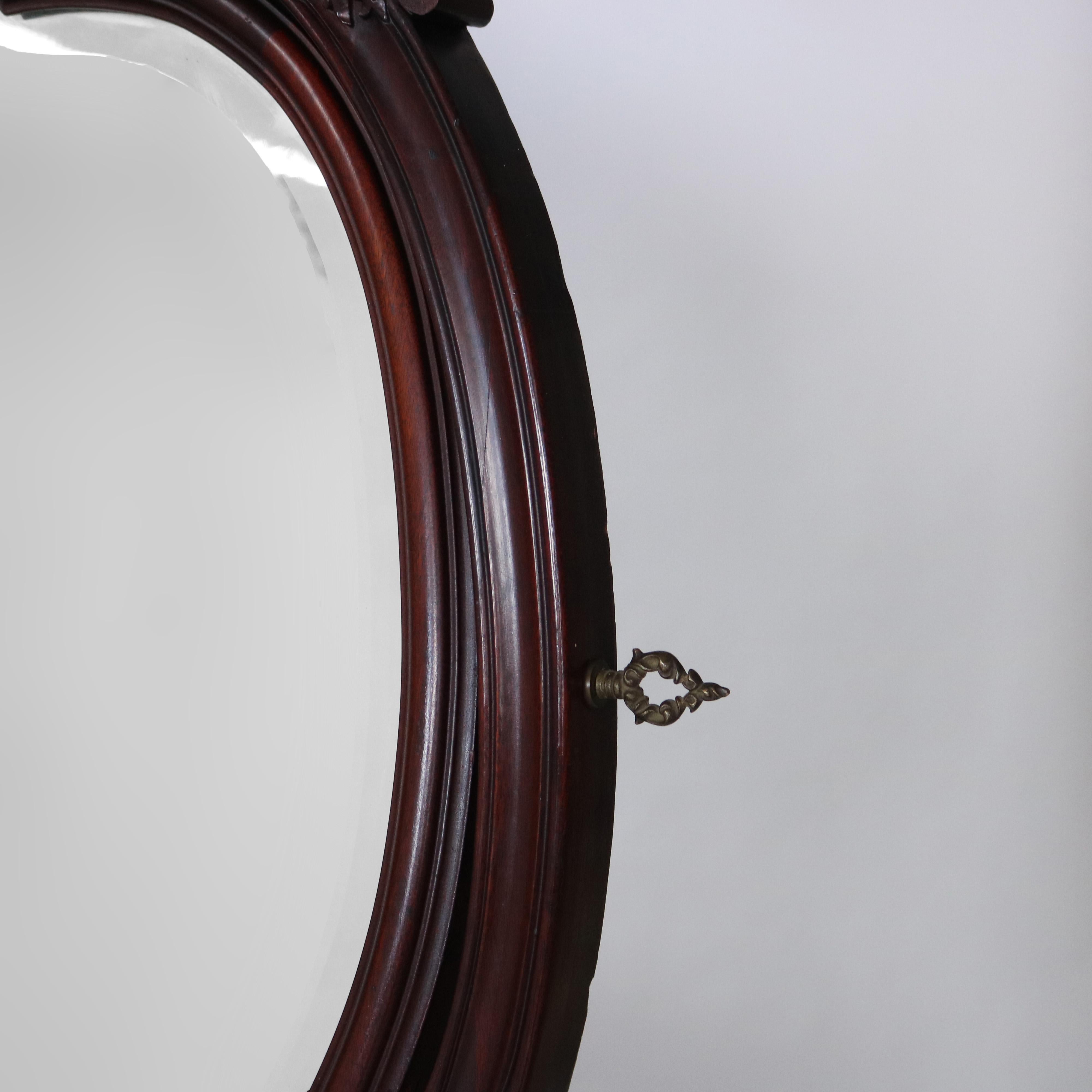 Commode RJ Horner surdimensionnée en acajou sculpté avec miroir C1900 en vente 5