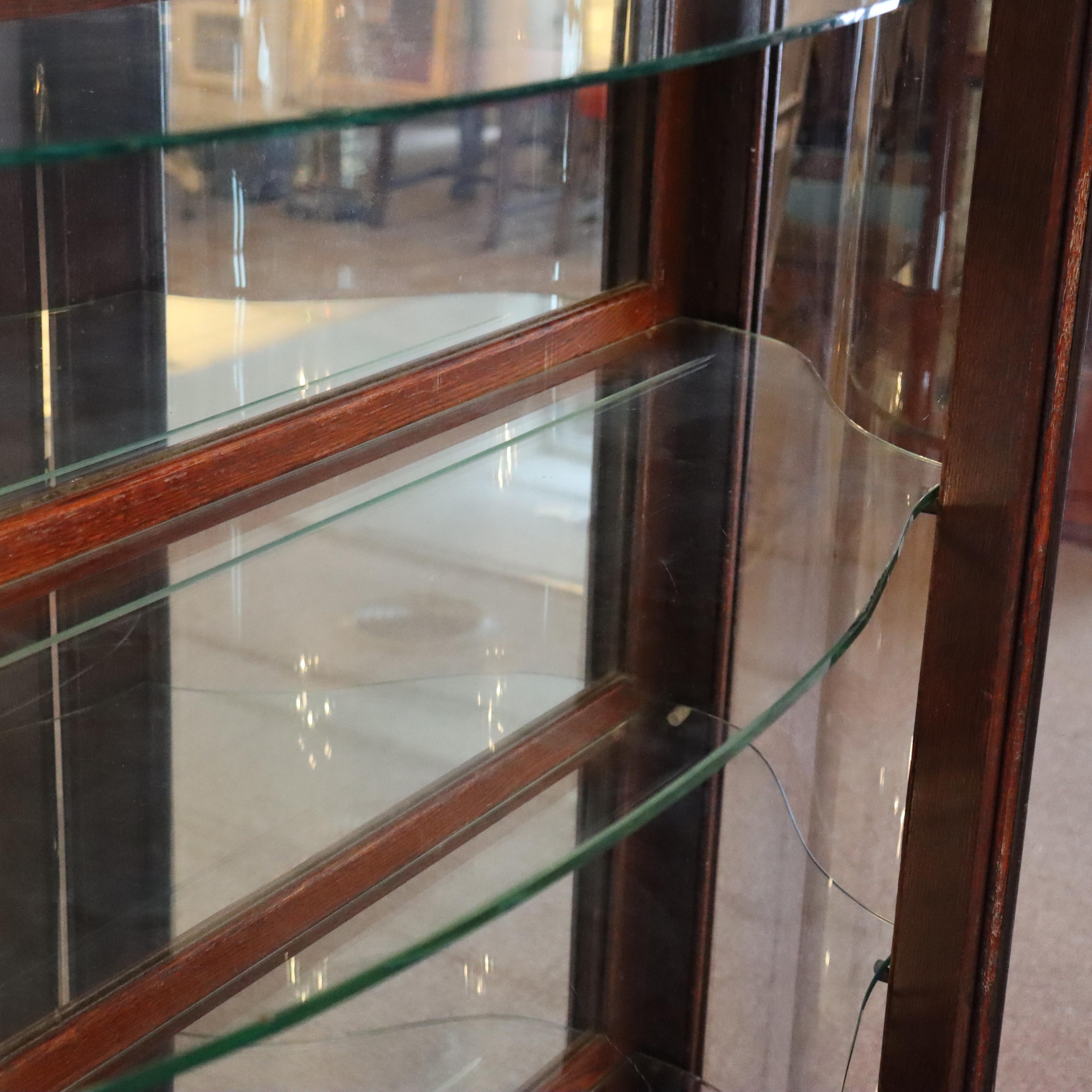 Oversized Antique RJ Horner Deeply Figural Griffin & Floral Carved Oak Sideboard For Sale 9