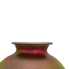 Oversized Antique Steuben Gold Aurene Bulbous Art Glass Vase, Unsigned, c1920