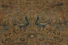Oversized Antique Tabriz Style Indian Rug with Pictorials, Florals