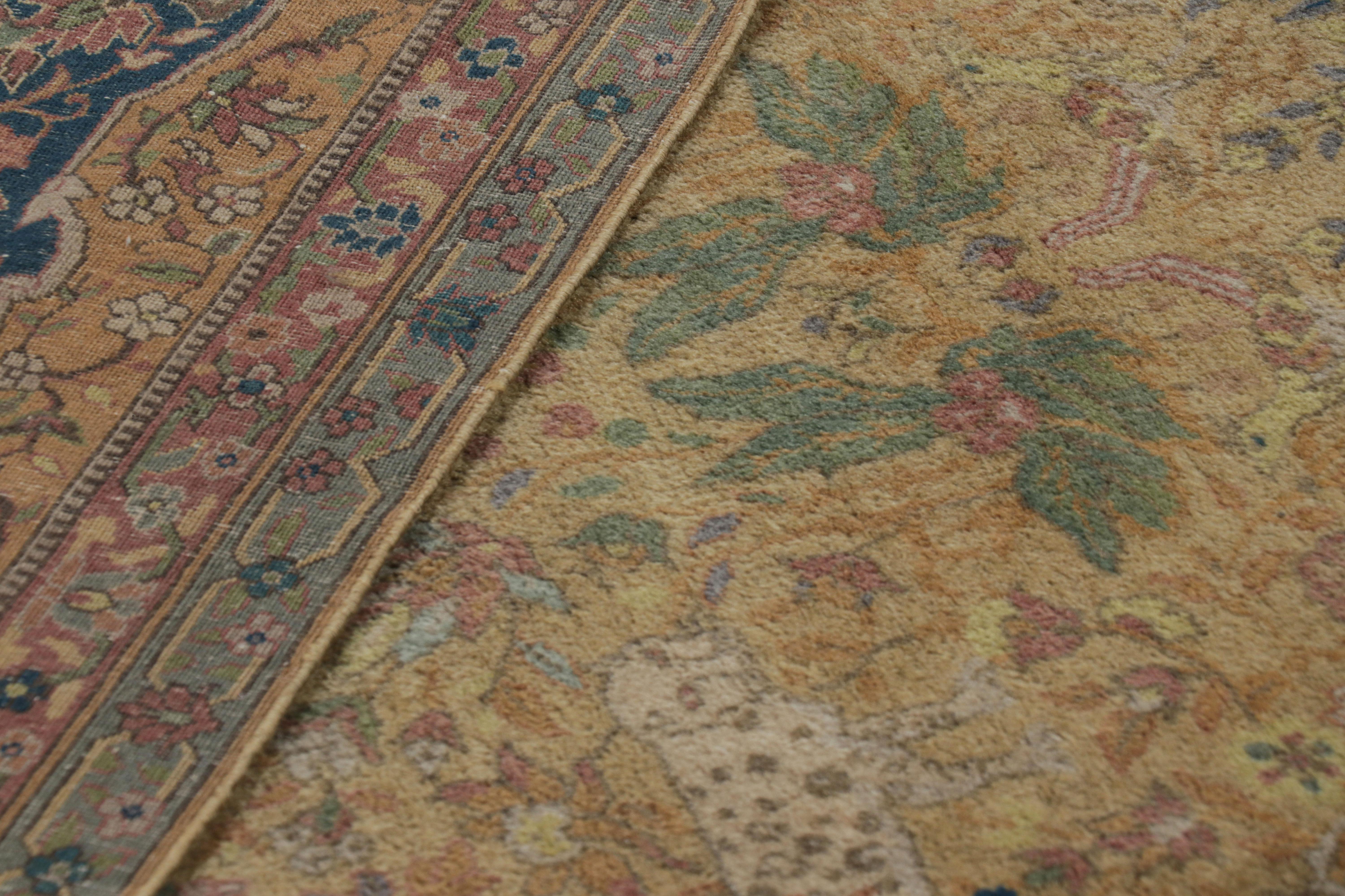 Oversized Antique Tabriz Style Indian Rug with Pictorials, Florals  Rug & Kilim For Sale 2