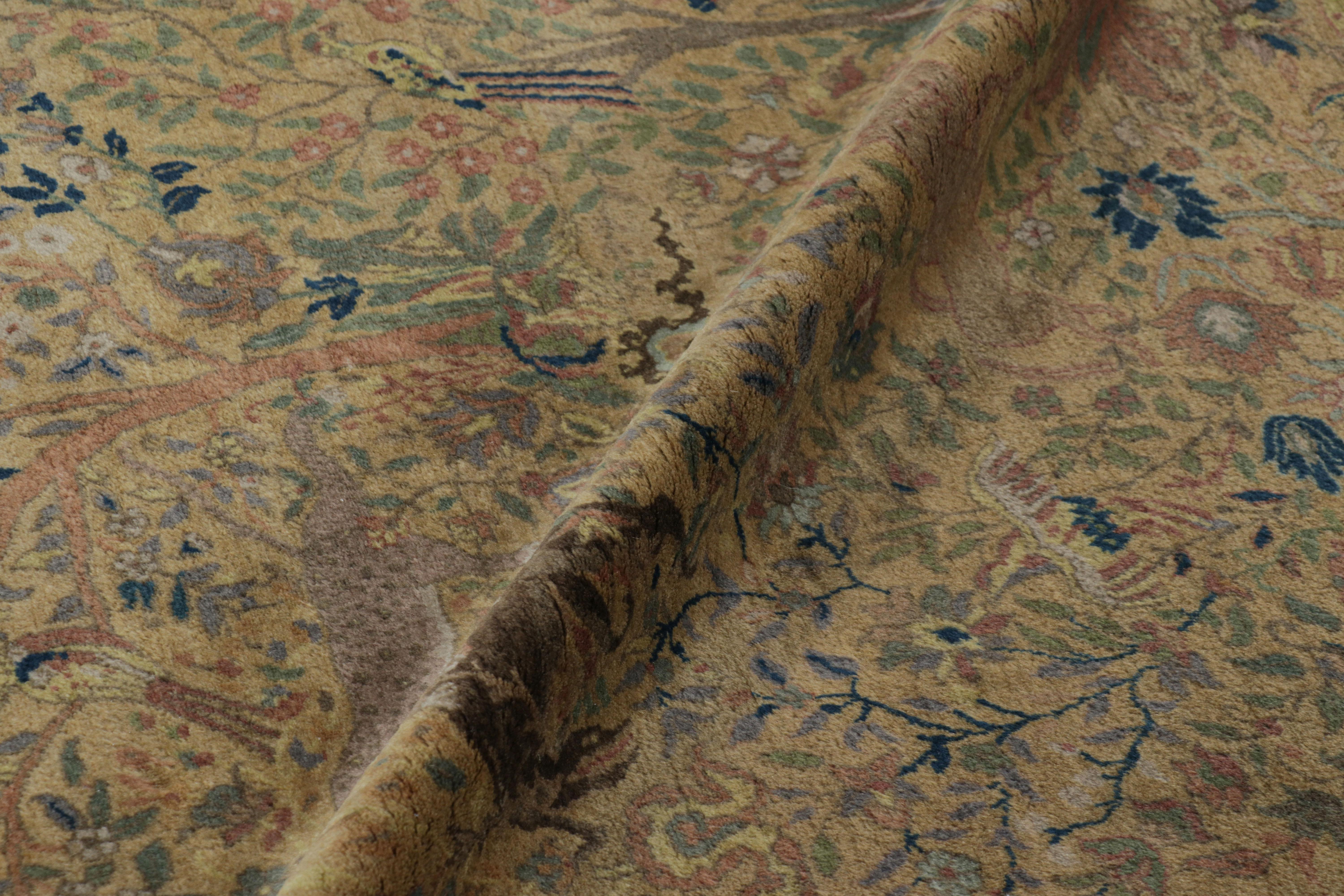Oversized Antique Tabriz Style Indian Rug with Pictorials, Florals  Rug & Kilim For Sale 3