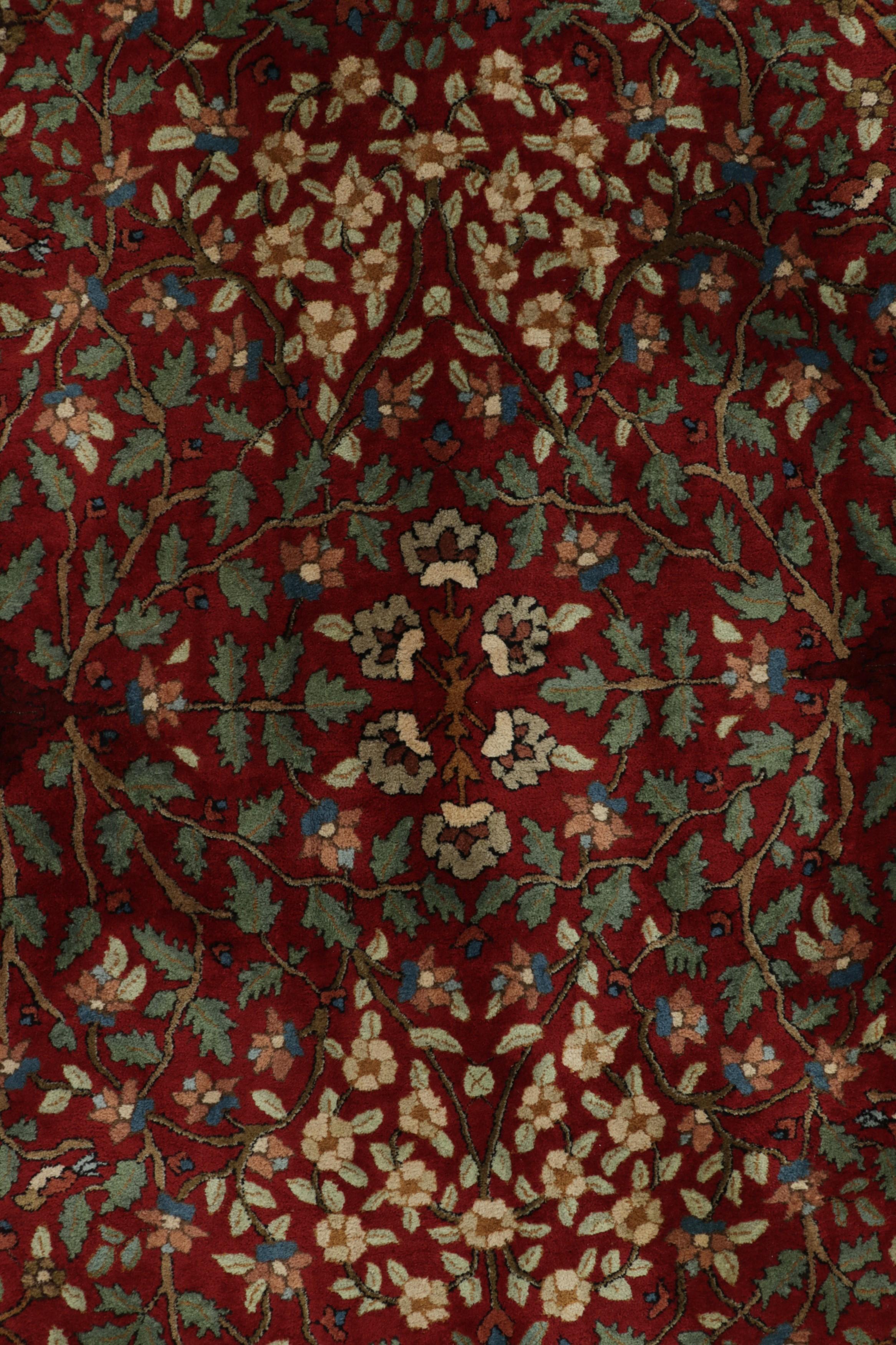 Tappeto antico oversize con ganci in Tetex, rosso con motivi floreali - Rug & Kilim In condizioni ottime in vendita a Long Island City, NY