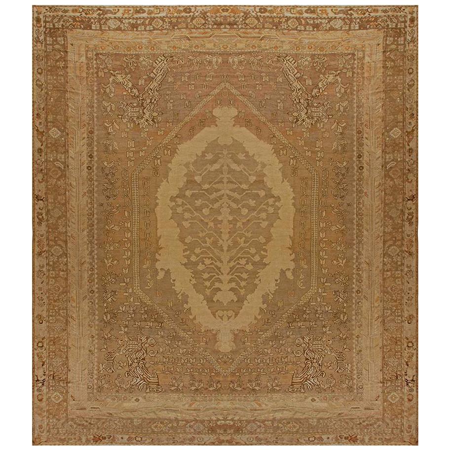 Oversized Antique Turkish Ghiordes Handmade Rug For Sale