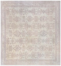 Tapis turc antique Oushak surdimensionné fait à la main