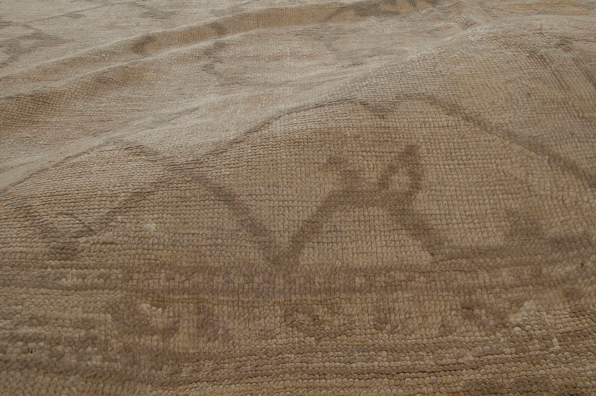 Hand-Knotted Doris Leslie Blau Oversized Antique Turkish Oushak Botanic Wool Rug For Sale