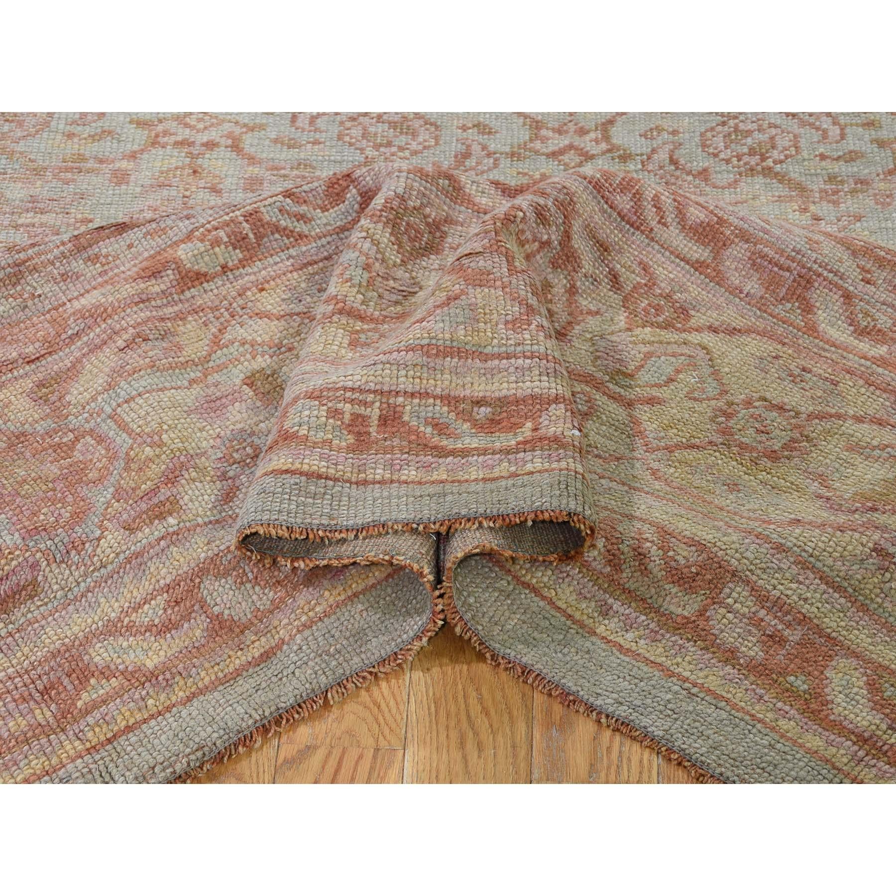 Oversized Antique Turkish Oushak Exc Condition Pure Wool Hand-Knotted Oriental For Sale 1