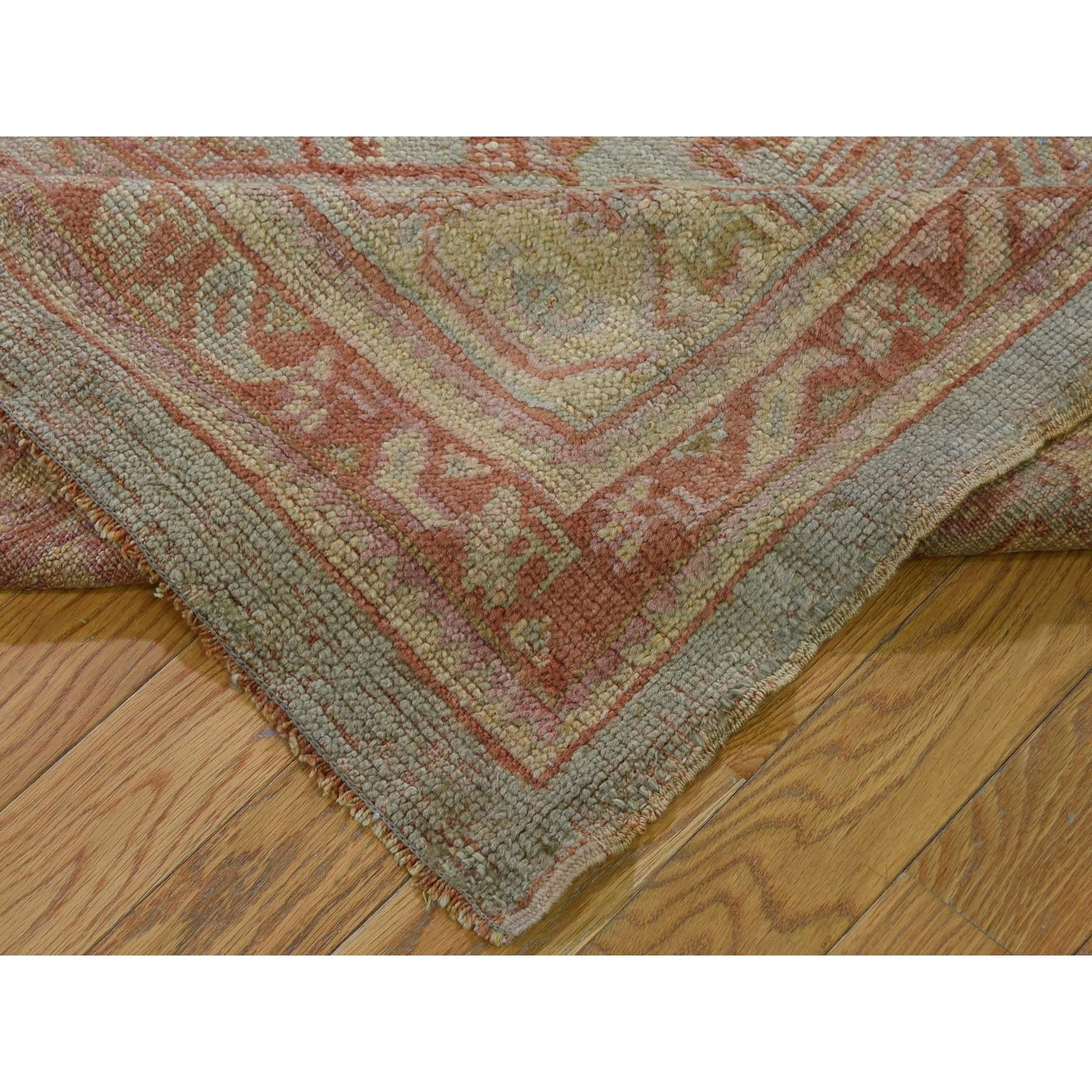 Oversized Antique Turkish Oushak Exc Condition Pure Wool Hand-Knotted Oriental For Sale 2
