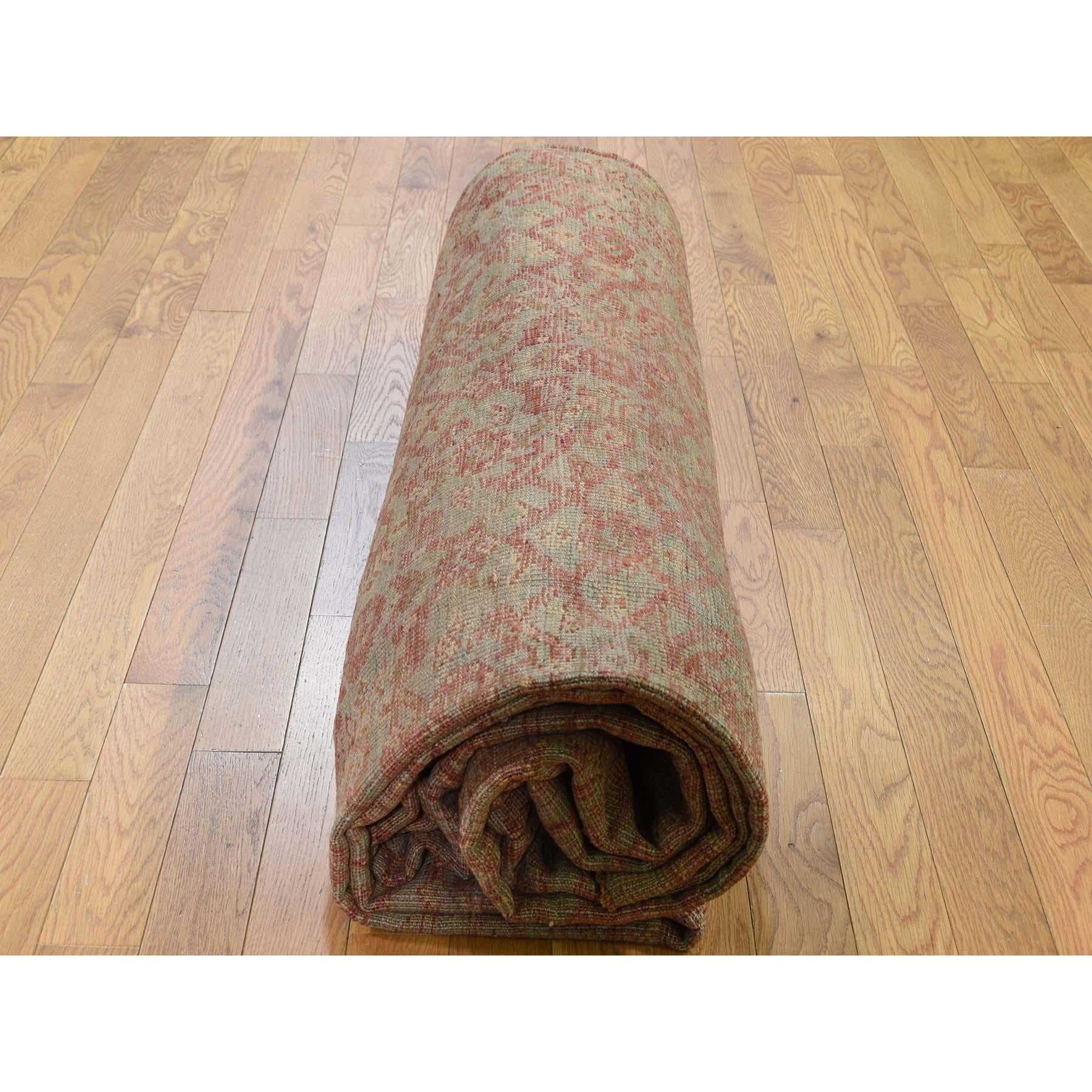 Oversized Antique Turkish Oushak Exc Condition Pure Wool Hand-Knotted Oriental For Sale 5