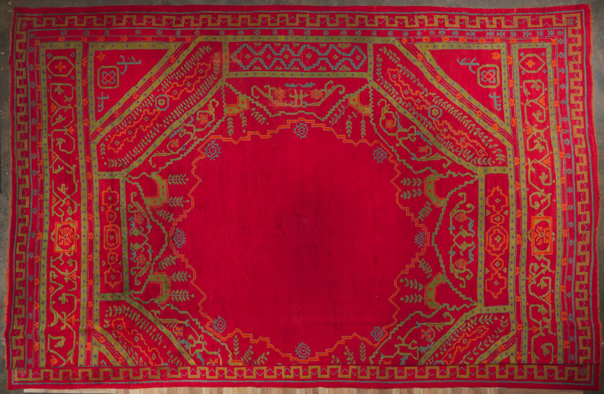 Oversized Antique Turkish Oushak Rug, Hotel Lobby Size Carpet For Sale 5