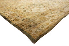 Alfombra Turca Oushak Antigua Sobredimensionada, Alfombra Tamaño Vestíbulo de Hotel