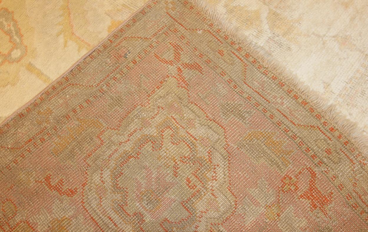 20th Century Antique Turkish Oushak Rug. Size: 12 ft 8 in x 19 ft 7 in For Sale