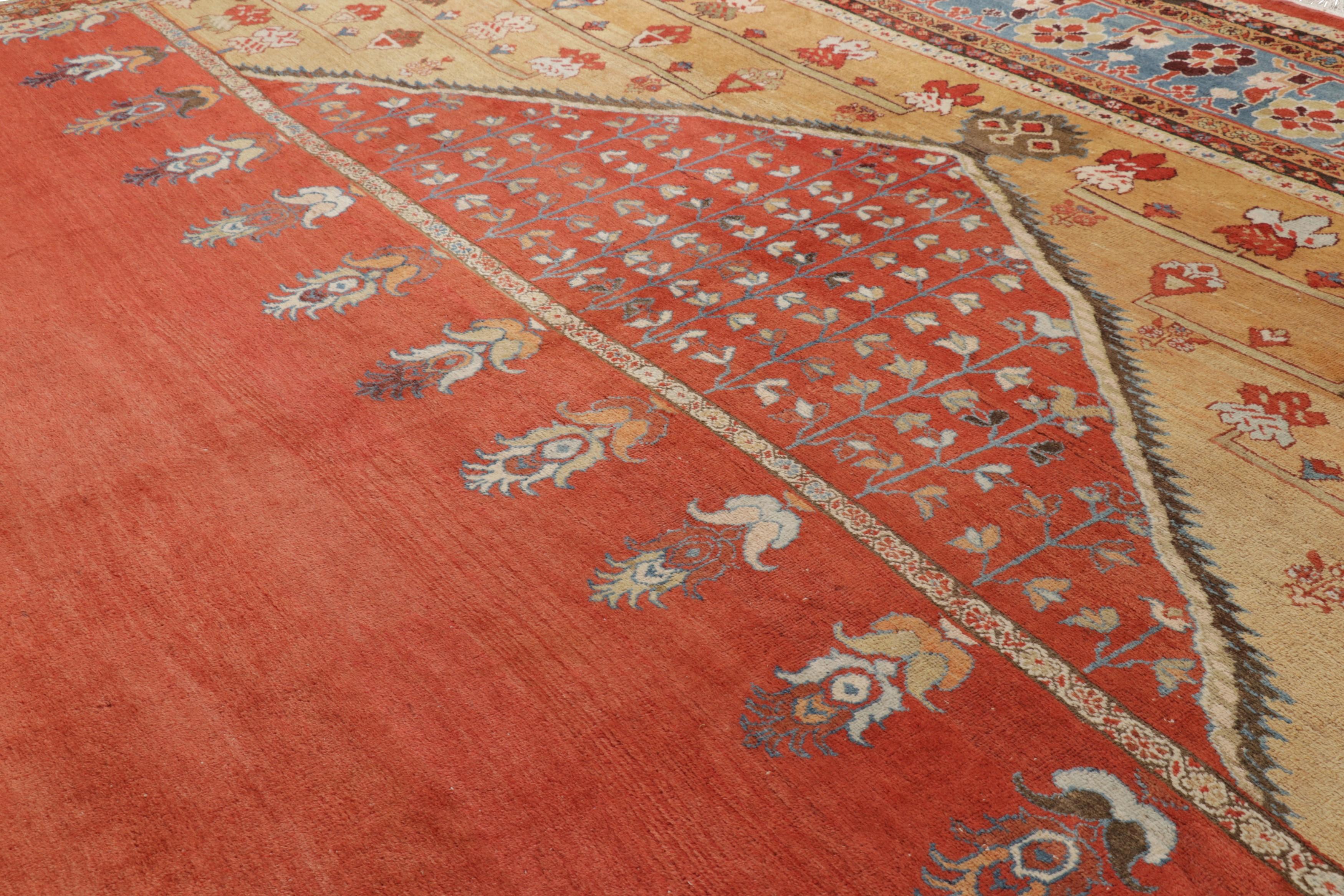 Übergroßer antiker Zeigler-Teppich in Rot und Rost mit Mihrab-Design - Rug & Kilim (Persisch) im Angebot