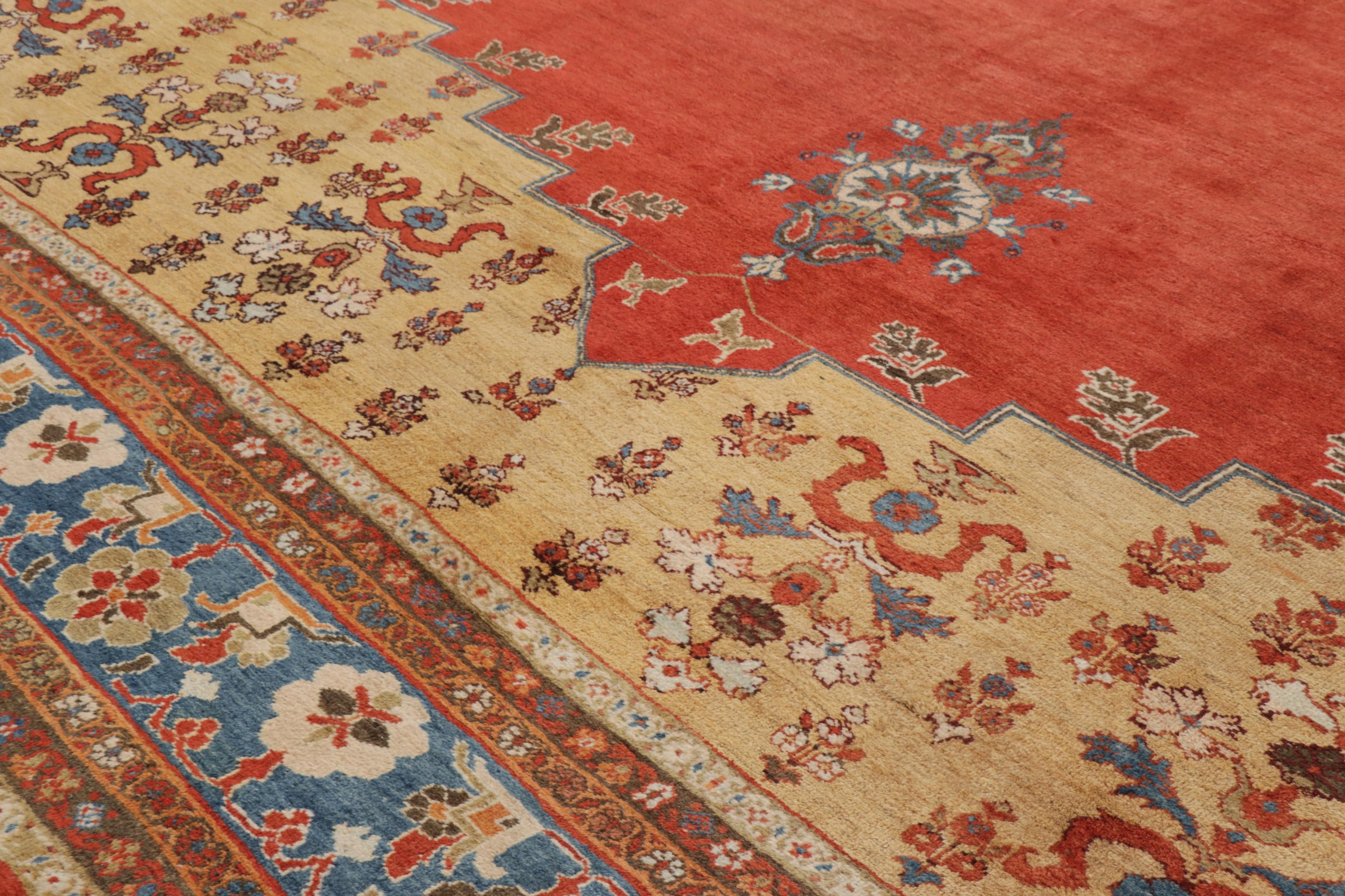 Übergroßer antiker Zeigler-Teppich in Rot und Rost mit Mihrab-Design - Rug & Kilim (Spätes 19. Jahrhundert) im Angebot