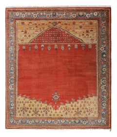 Übergroßer antiker Zeigler-Teppich in Rot und Rost mit Mihrab-Design - Rug & Kilim
