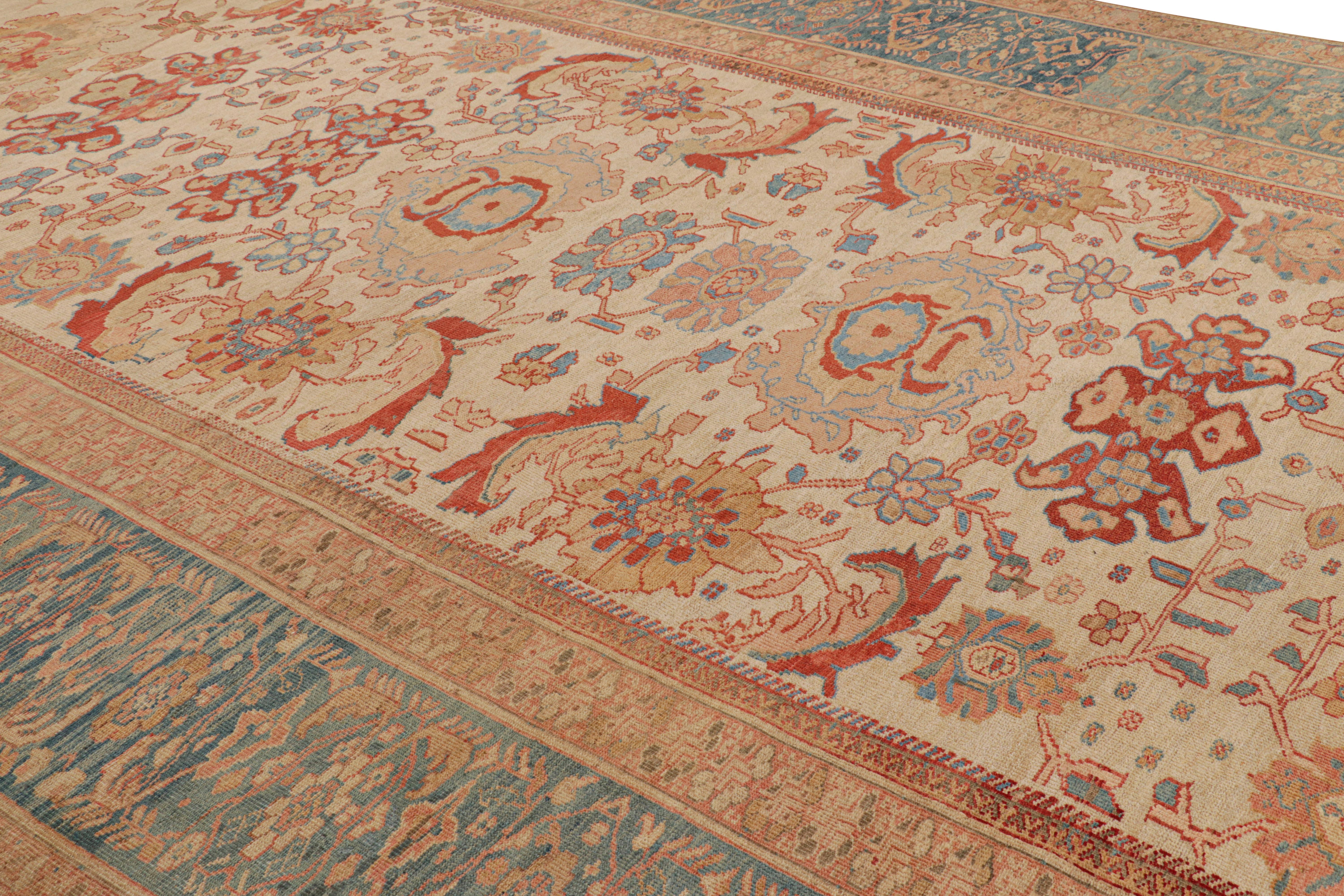 Realizzato in lana annodata a mano nel 1880-1890 circa, questo tappeto persiano antico e di grandi dimensioni 11x17 è un raro tappeto Sultanabad Rugs della Ziegler Company, una provenienza particolarmente celebre che segna una nuova ed entusiasmante