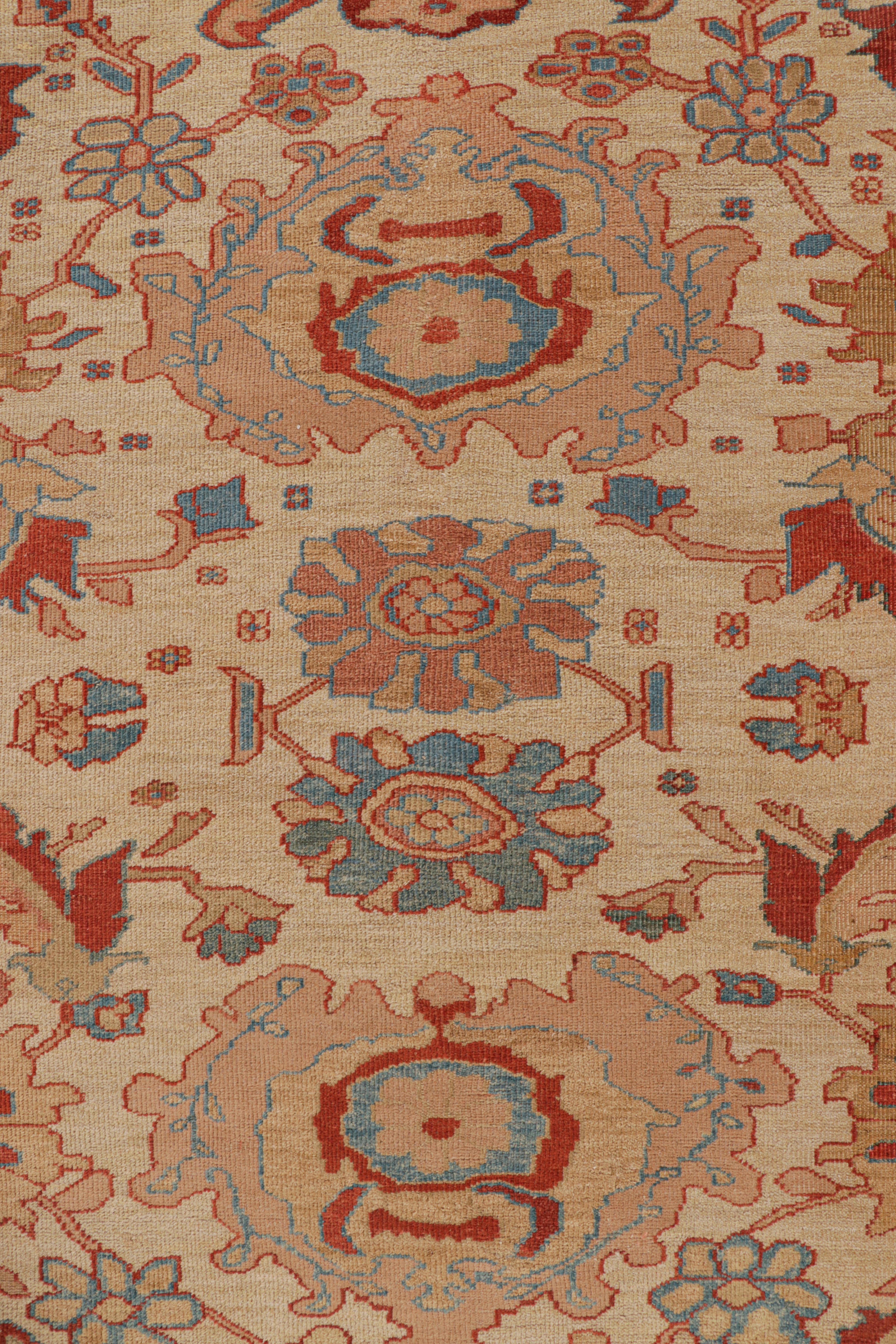 Fine XIX secolo Tappeto antico oversize Ziegler Persian Sultanabad Rugs con motivi floreali in vendita