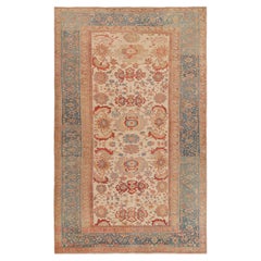 Oversized Antique Ziegler Persian Sultanabad Rug with Florals