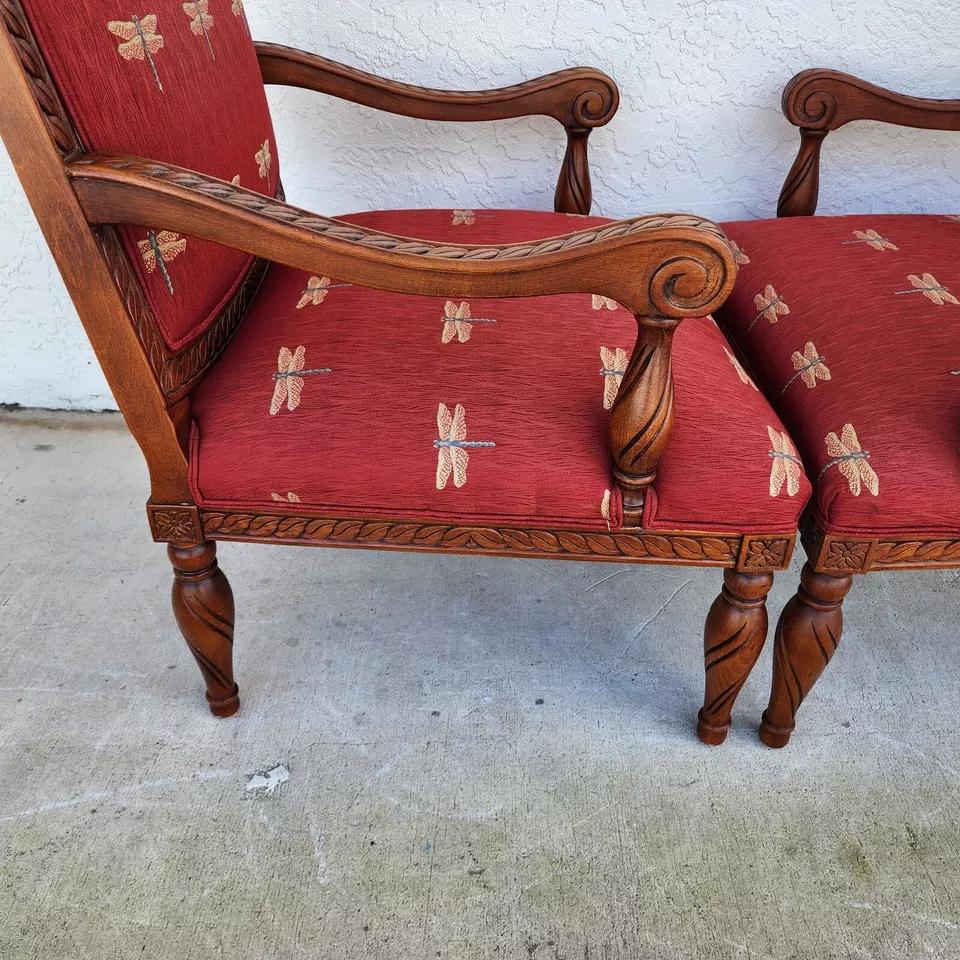 Oversized Armchairs with Dragonflies Pair 8