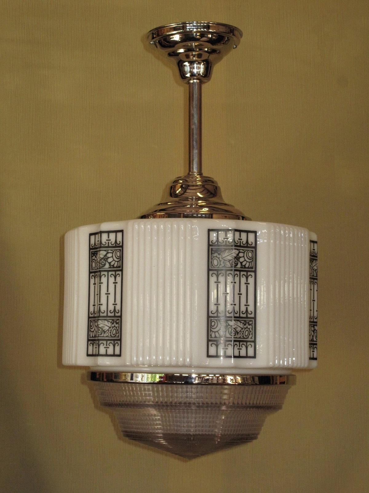 Early 20th Century Oversized Art Deco Pendant