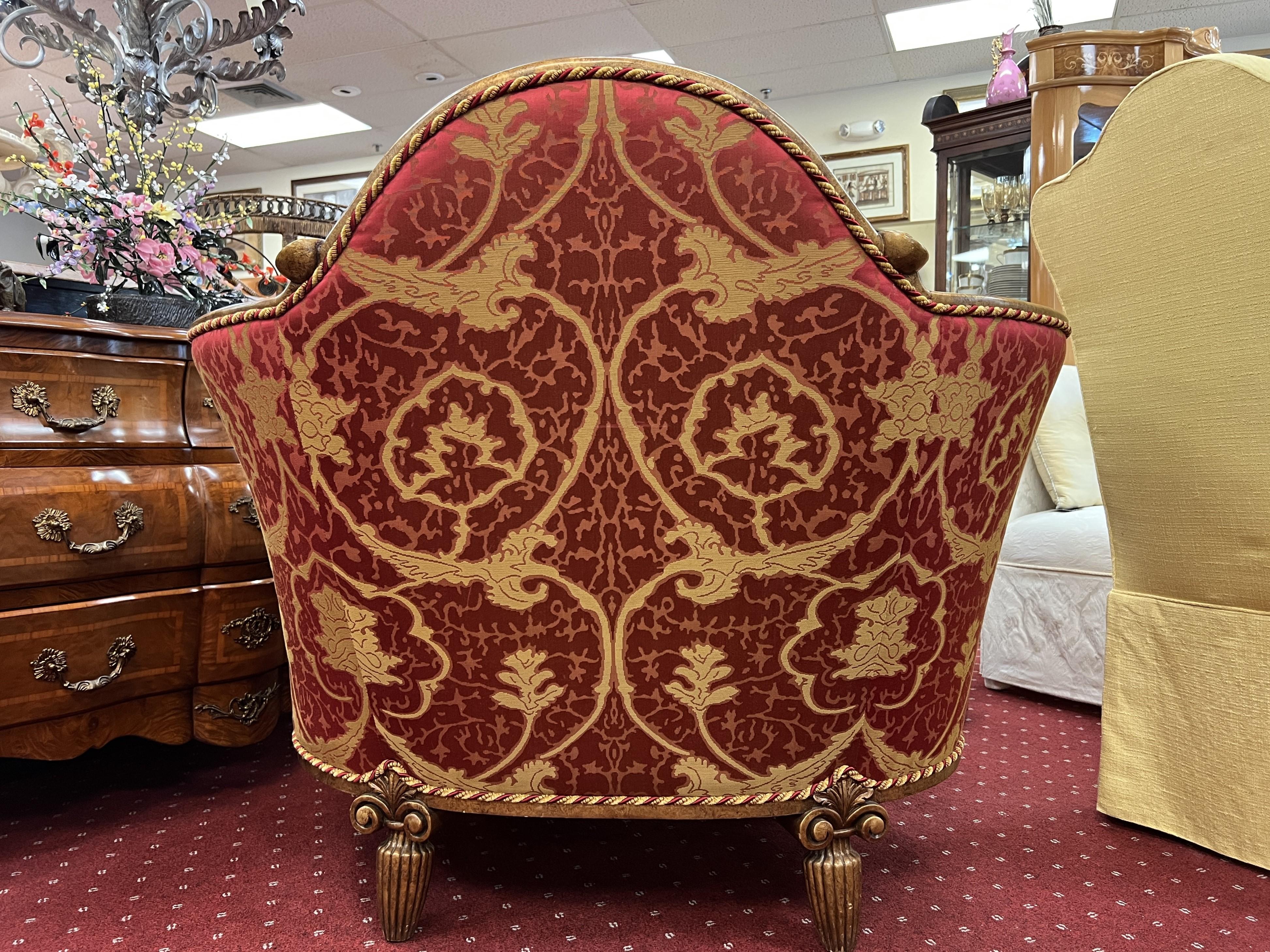 Late 20th Century Oversized Baroque Style Lounge Chair by Tomlinson For Sale
