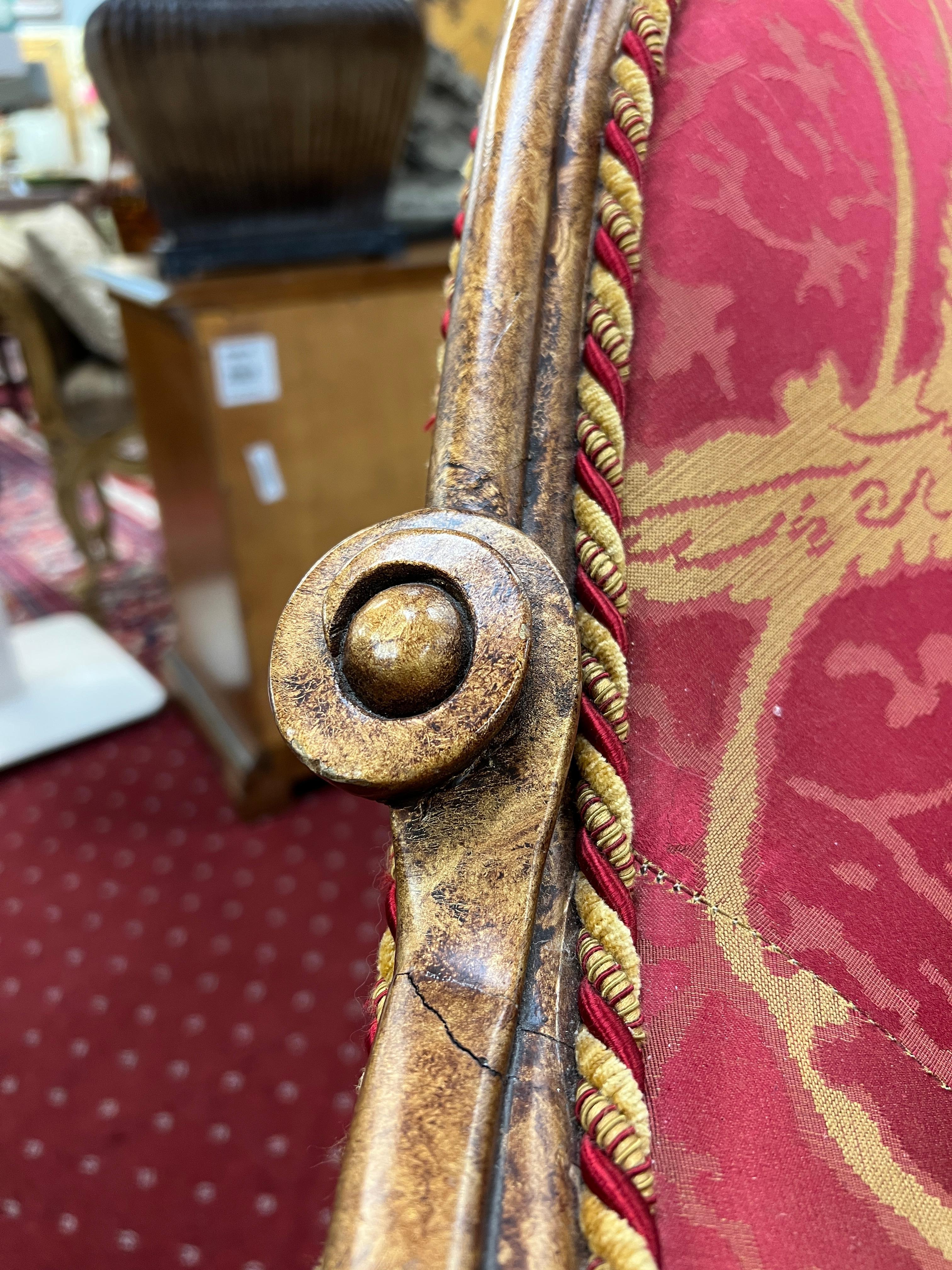 Textile Chaise longue baroque surdimensionnée de Tomlinson en vente