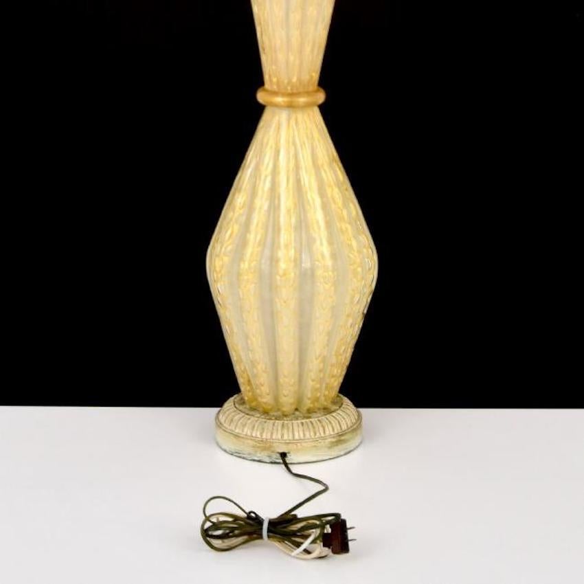 Oversized Barovier & Taso Murano Glass Lamp, 1960s, Italy In Good Condition For Sale In Miami, FL
