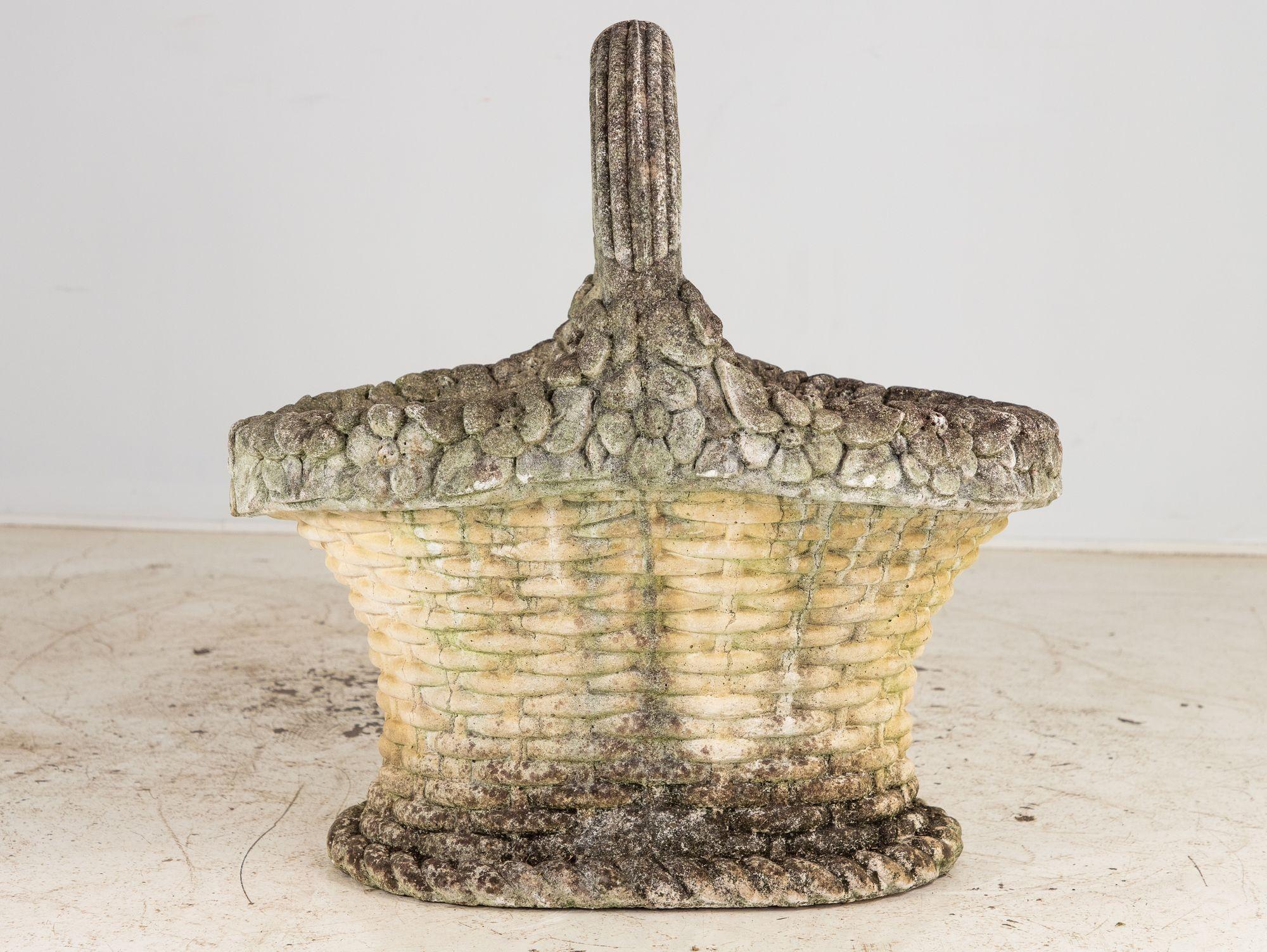 Béton Jardinière surdimensionnée avec poignée, béton, Angleterre 20ème siècle en vente