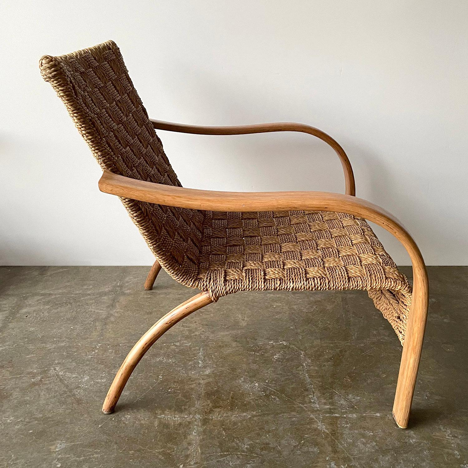 Oversized Bentwood & Rope Arm Chair 8