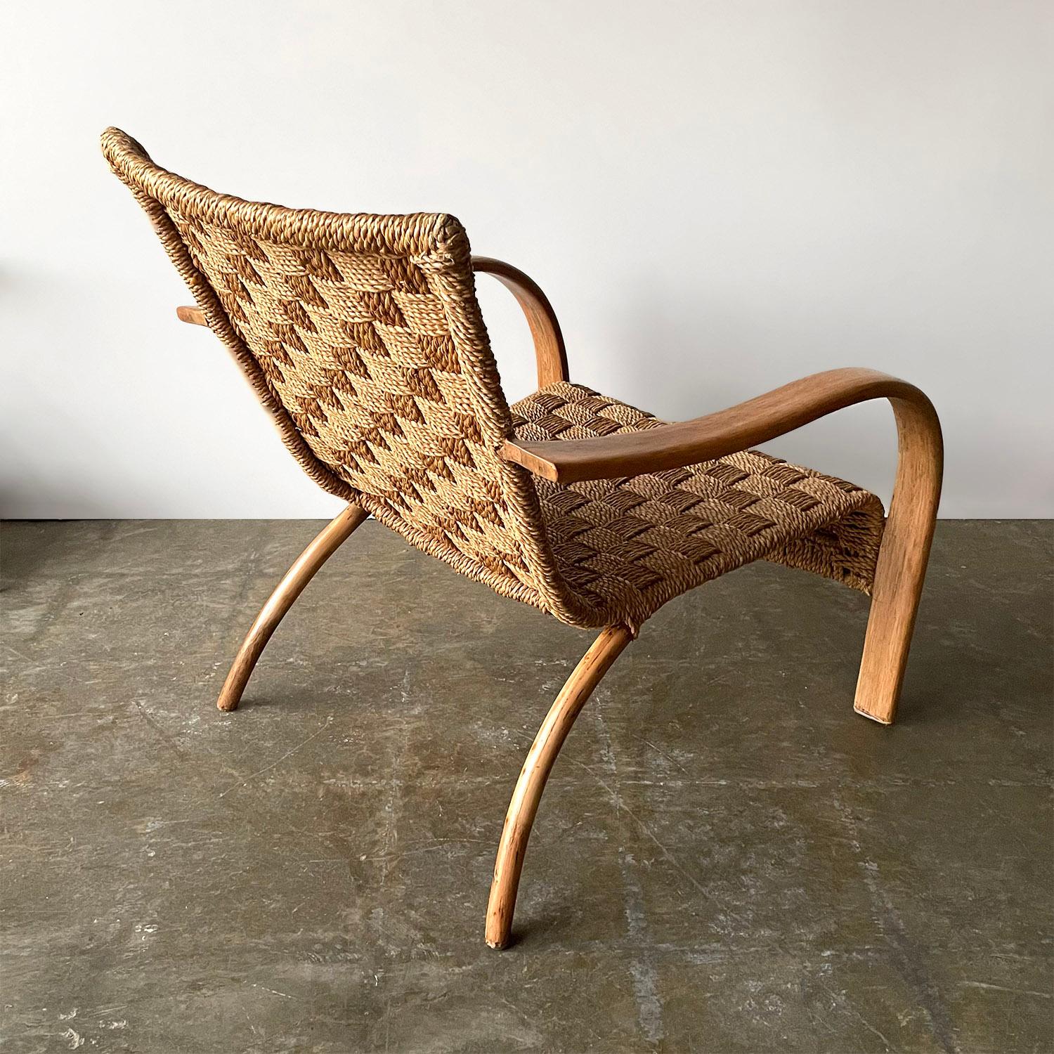 Oversized Bentwood & Rope Arm Chair 9