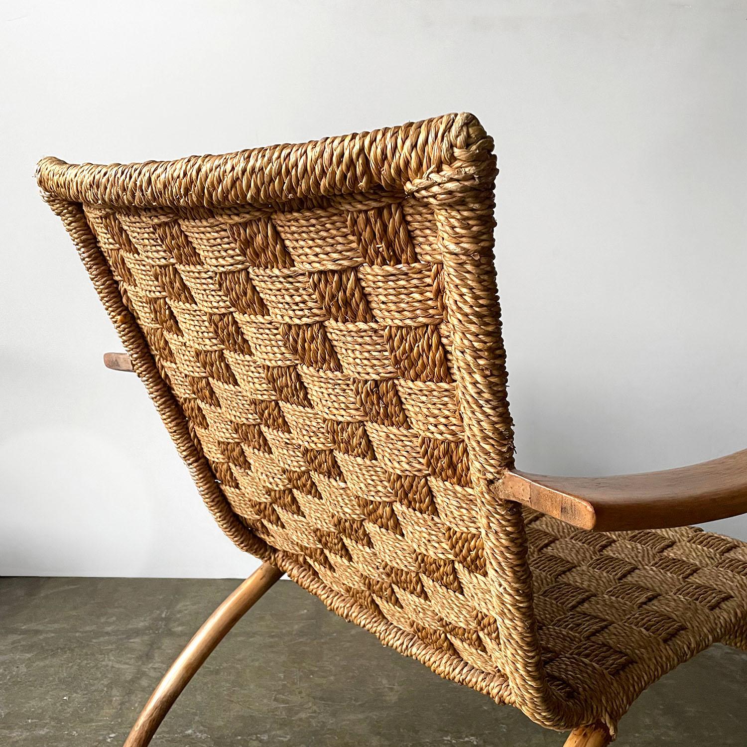 Oversized Bentwood & Rope Arm Chair 10