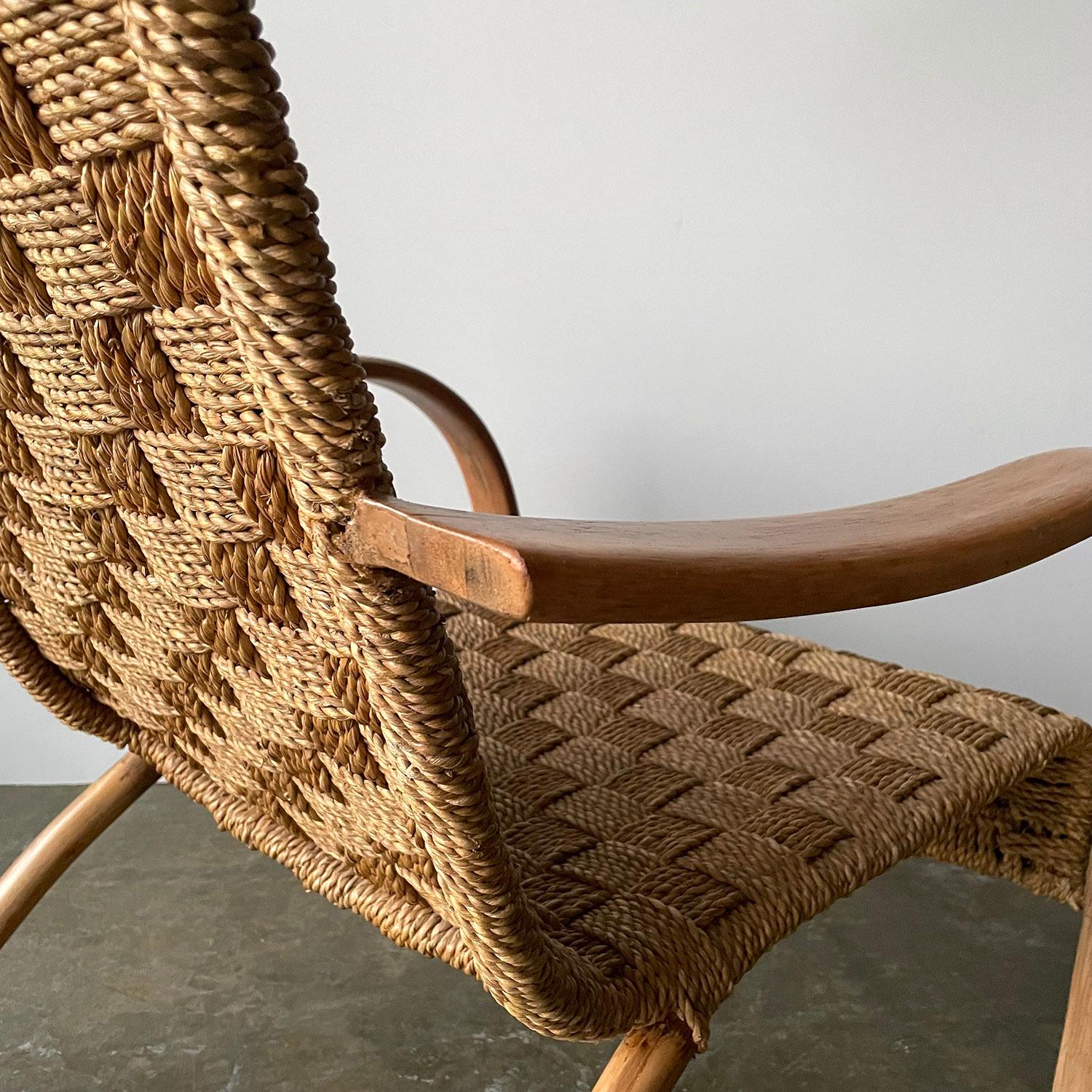 Oversized Bentwood & Rope Arm Chair 12