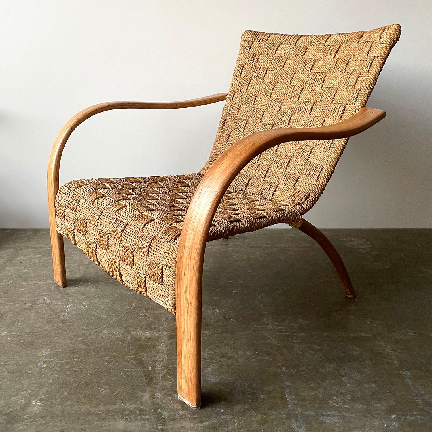 Oversized Bentwood & Rope Arm Chair In Good Condition In Los Angeles, CA