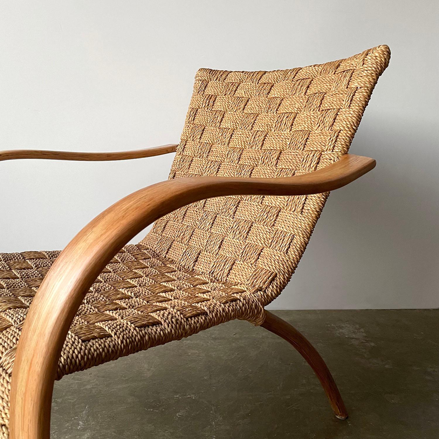 20th Century Oversized Bentwood & Rope Arm Chair