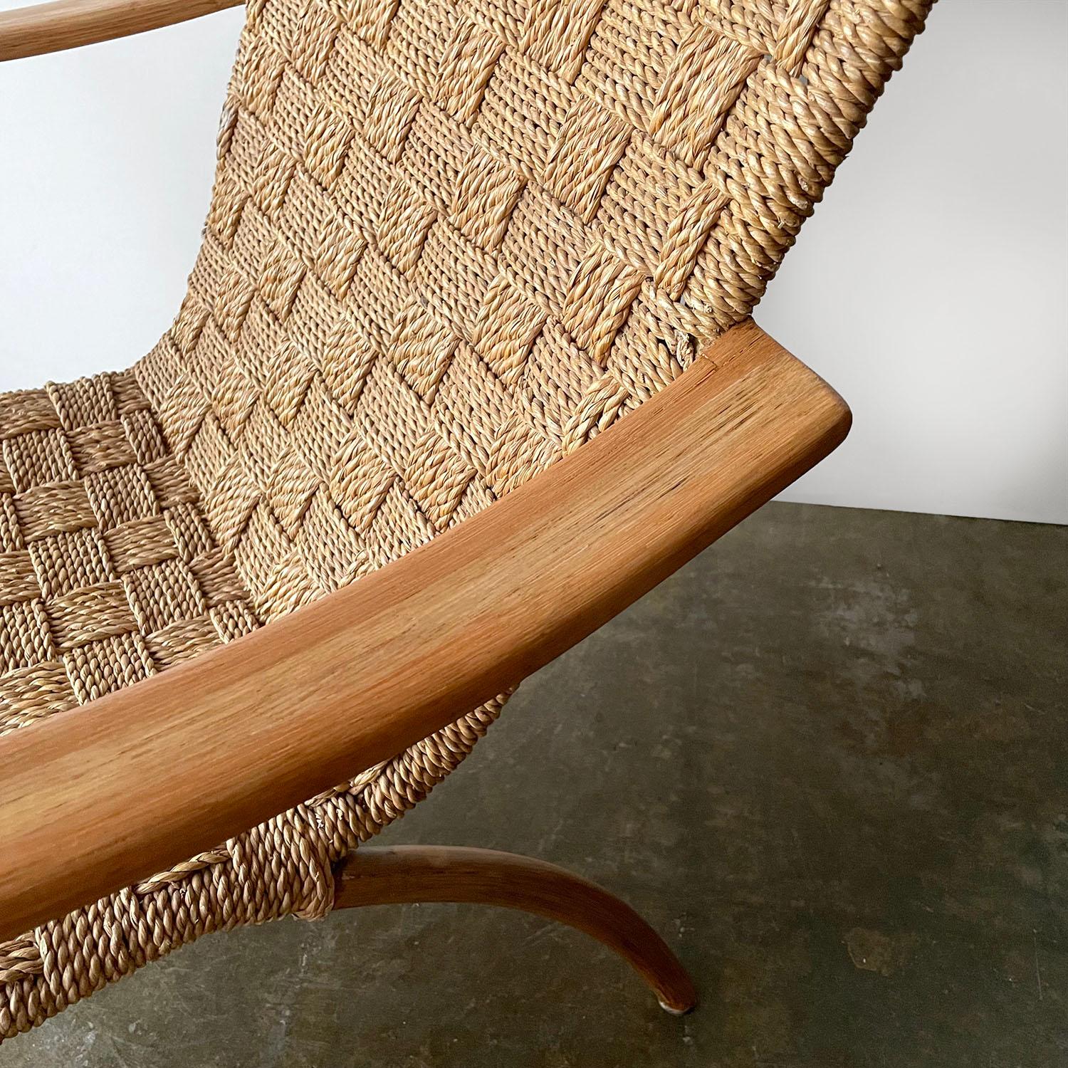 Oversized Bentwood & Rope Arm Chair 1
