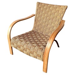 Oversized Bentwood & Rope Arm Chair
