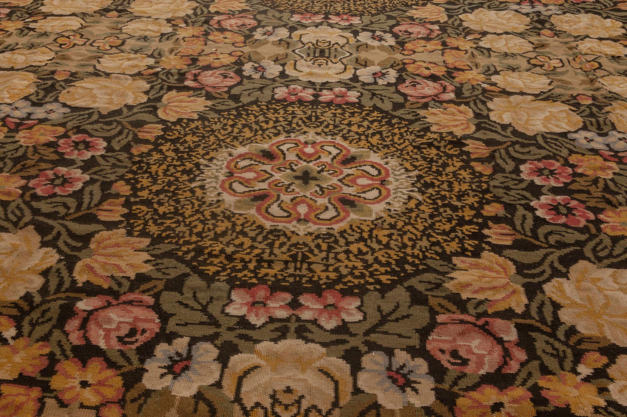 Oversized Bessarabian Floral Design Wool Rug by Doris Leslie Blau In New Condition For Sale In New York, NY