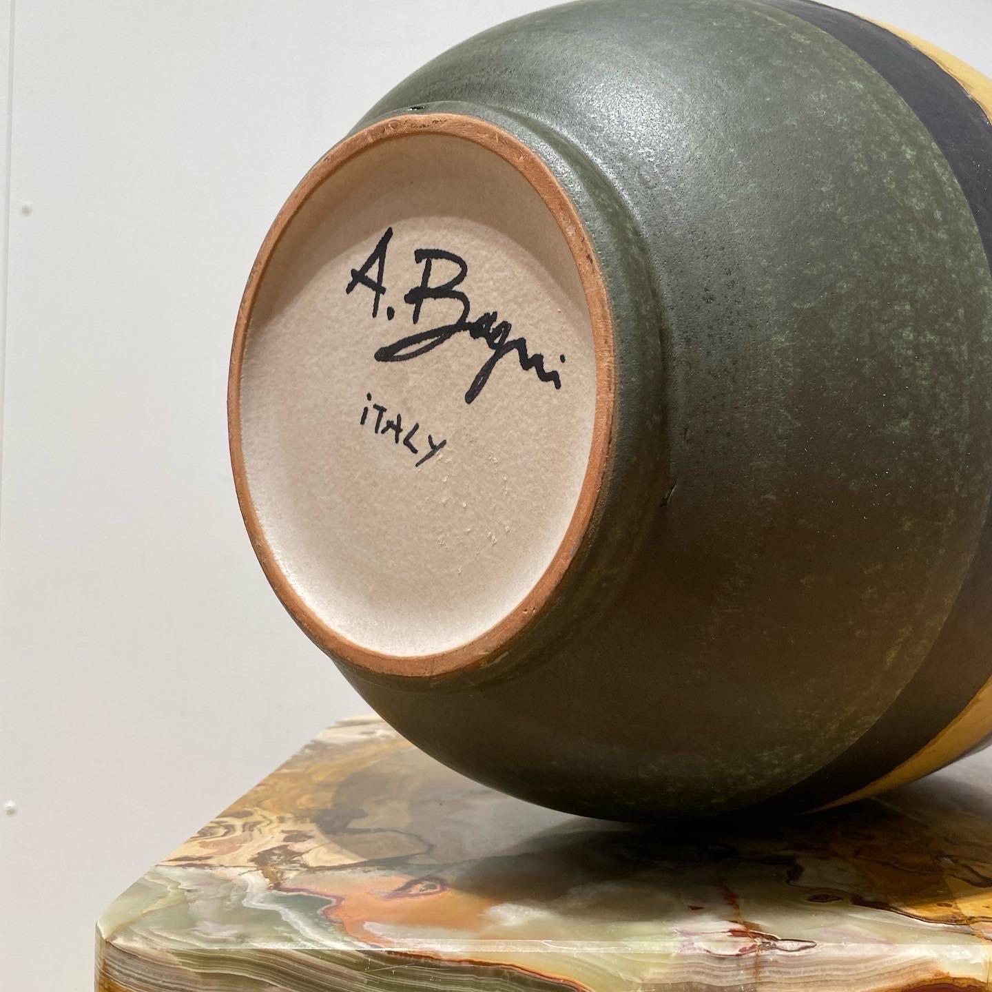 italien Vase Bitossi surdimensionné, signé Alvino Bagni en vente