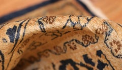 Oversized Blue and Gold Antique Persian Tabriz Rug. Size: 13' 2" x 20' 3"