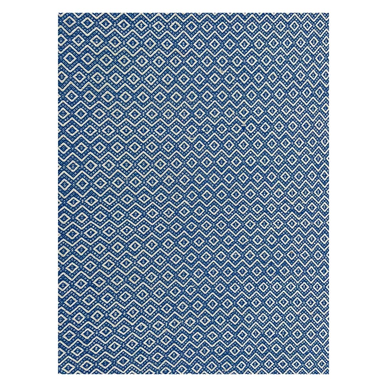 Oversized Blue and White FlatWeave Indian Kilim by Gordian Rugs at 1stDibs
