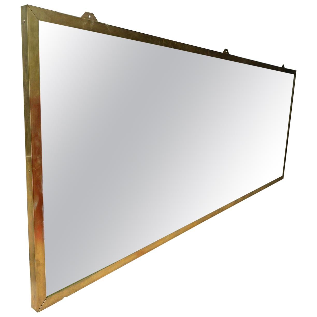 Oversized Brass Framed Mirror